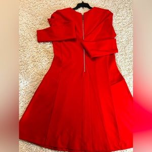 Michael Kors-Dressy, flattering vibrant Red Dress.